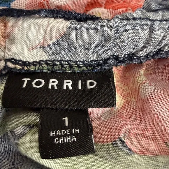 Torrid Navy Blue challis tie front skater dress size 1-1X/14-16 - Picture 11 of 12